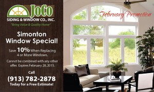 JoCo Siding & Windows Kansas City- February Window Promotion